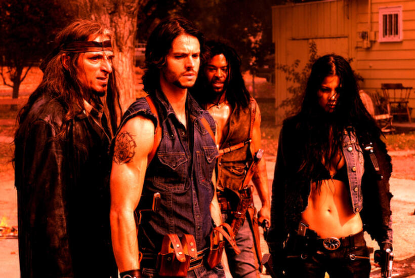 Natassia Malthe, Jason Behr, Rogue Johnston and Kim Coates in "Skinwalkers."
