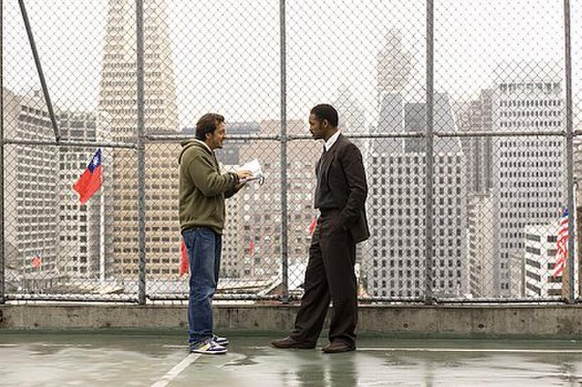 Director Gabriele Muccino and Will Smith on the set of "The Pursuit of Happyness."