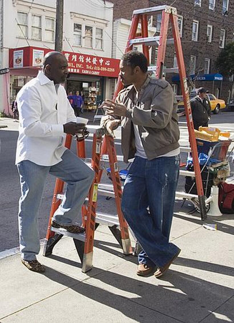 Will Smith on the set of "The Pursuit of Happyness."