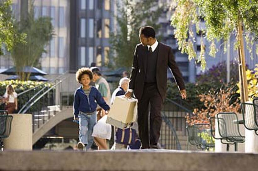 Jaden Smith and Will Smith in "The Pursuit of Happyness." 