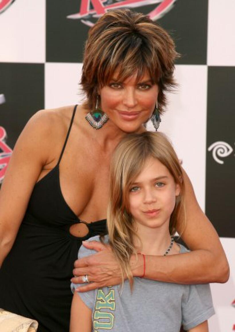 Lisa Rinna and her daughter Delilah Belle Hamlin at the California premiere of "Speed Racer" - Arrivals.