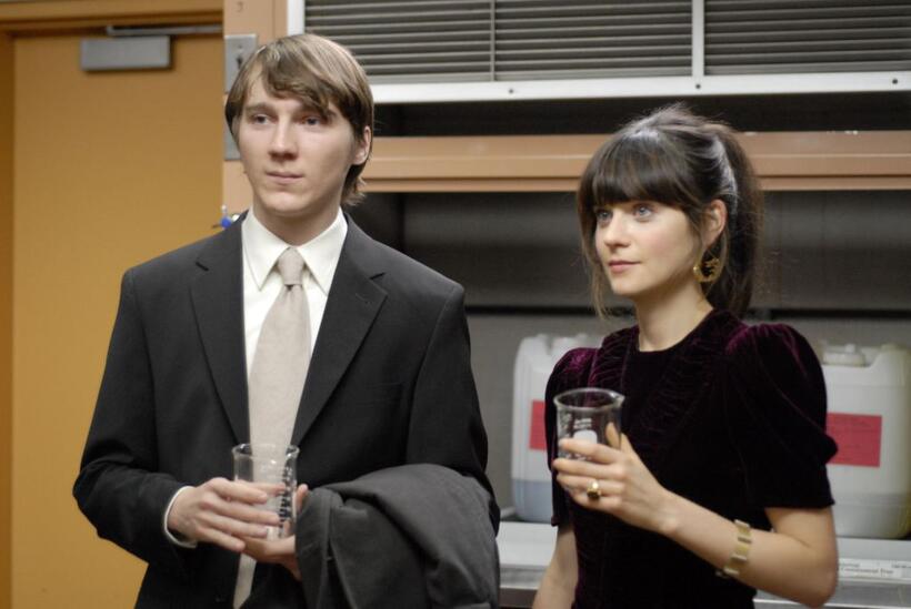 Paul Dano and Zooey Deschanel in "Gigantic."