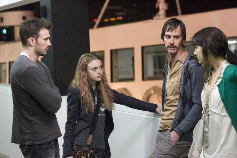 Chris Evans, Dakota Fanning, Nate Mooney and Camilla Belle in "Push."