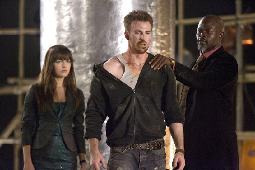 Camilla Belle, Chris Evans and Djimon Hounsou in "Push."