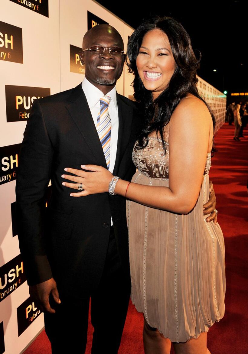 Djimon Hounsou and Kimora Lee at the California premiere of "Push."