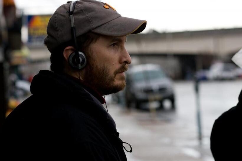 Director Darren Aronofsky on the set of "The Wrestler."