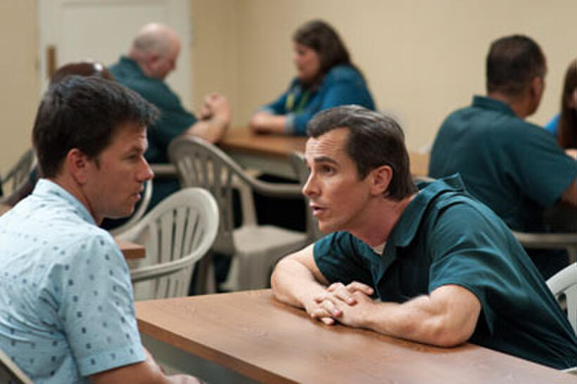 Mark Wahlberg as Micky Ward and Christian Bale as Dickie Eklund in "The Fighter."