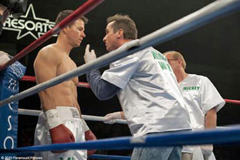 Mark Wahlberg as Micky Ward and Christian Bale as Dickie Eklund in "The Fighter."