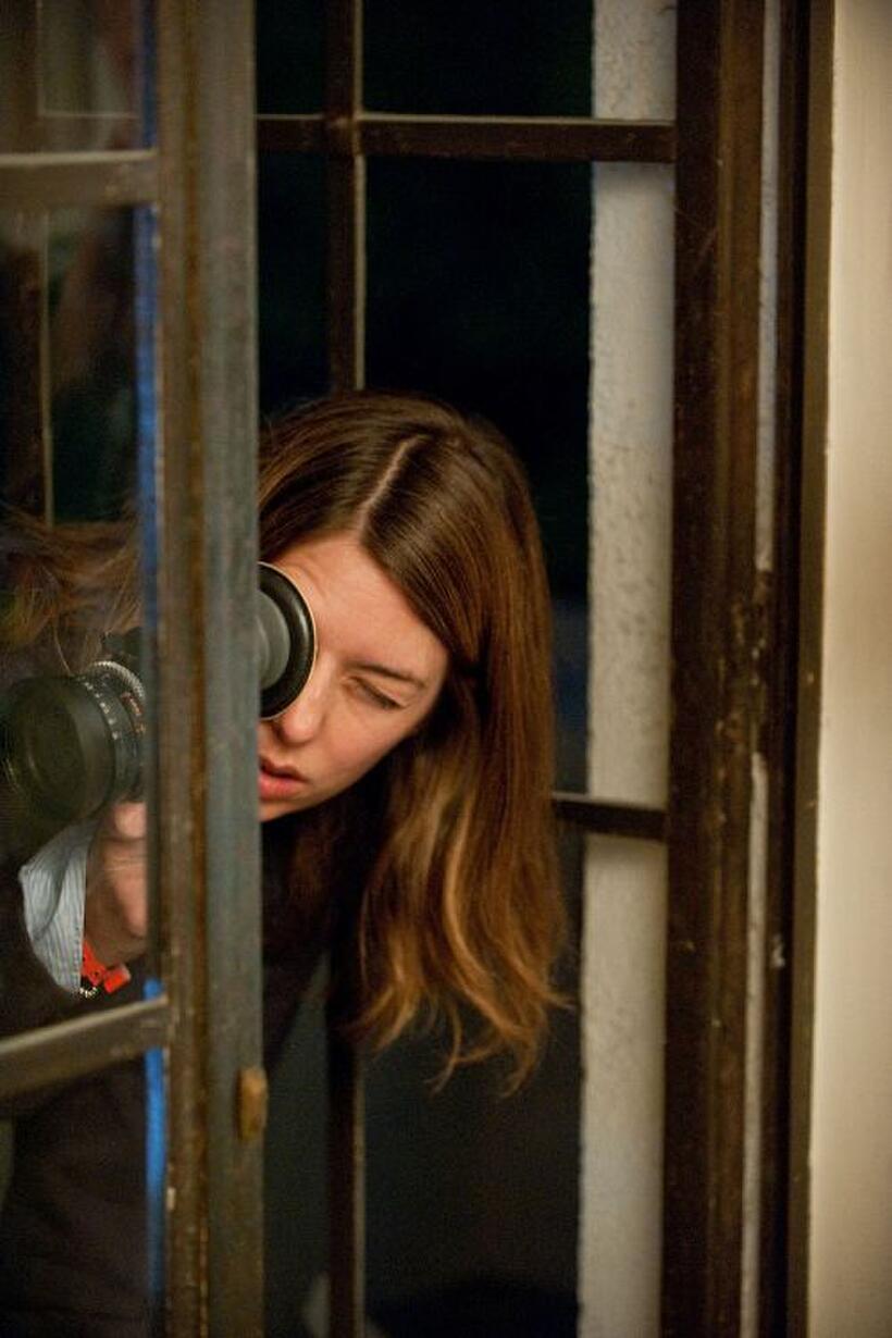 Director Sofia Coppola on the set of "Somewhere."