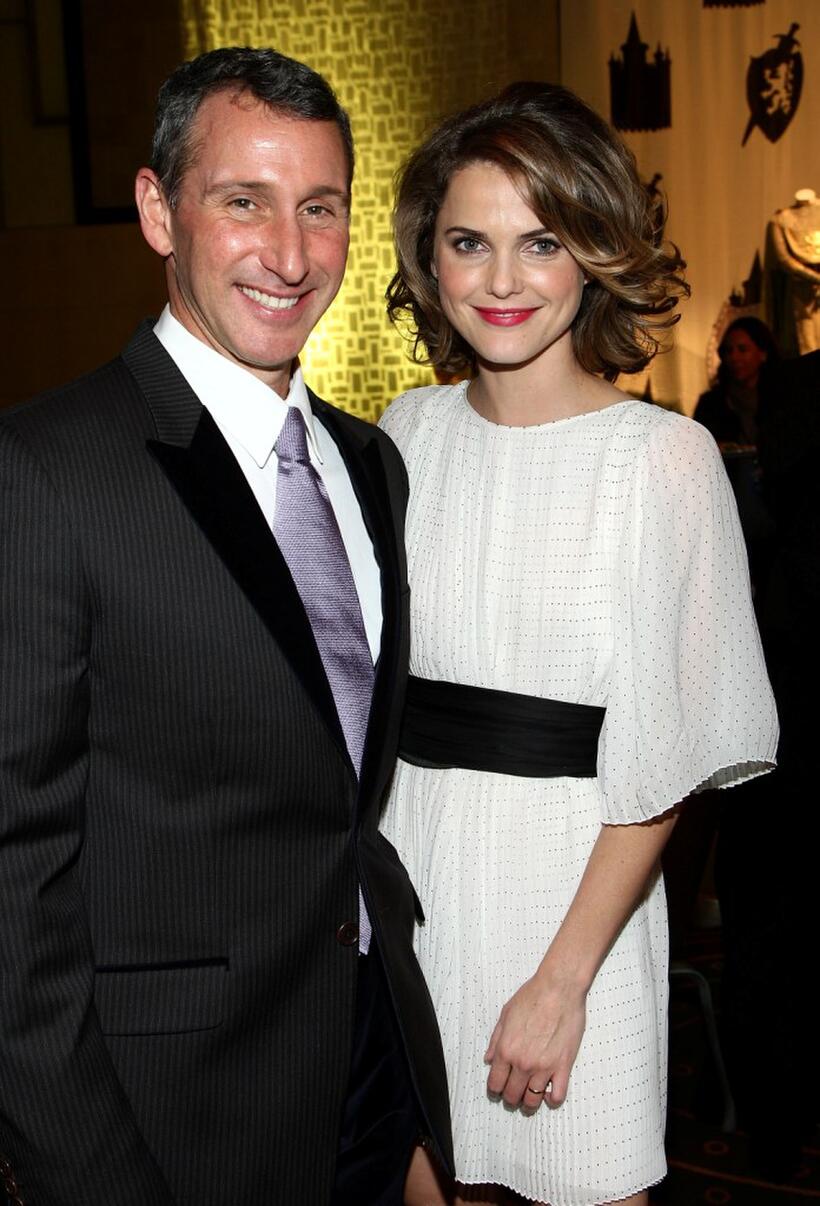 Director Adam Shankman and Keri Russell at the after party of the California premiere of "Bedtime Stories."