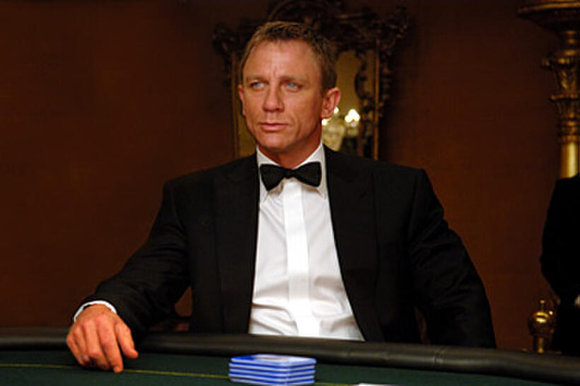 James Bond (Daniel Craig) waits for the games to begin in "Casino Royale."