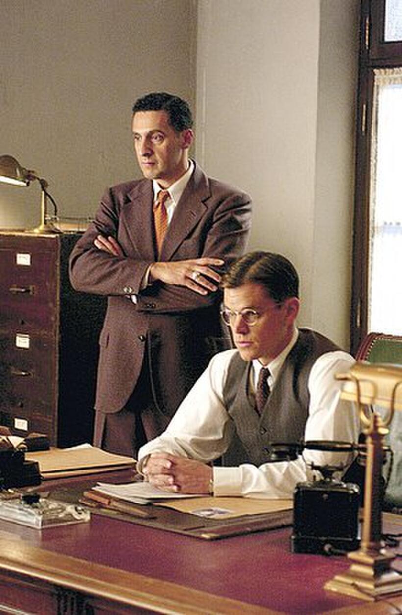 Assistant Ray Brocco (John Turturro) and agent Edward Wilson (Matt Damon) in "The Good Shepherd."