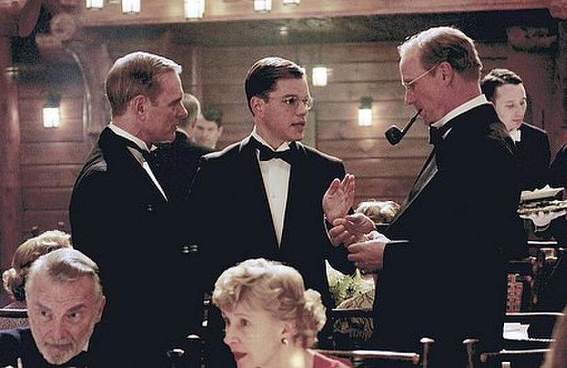 Senator Russell (Keir Dullea), Edward Wilson (Matt Damon) and Director Philip Allen (William Hurt) in "The Good Shepherd."