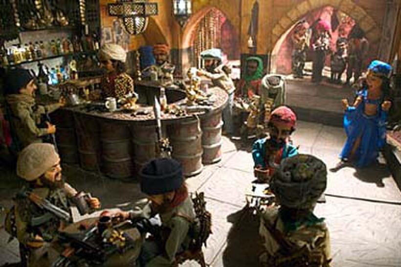 A scene from "Team America: World Police'"