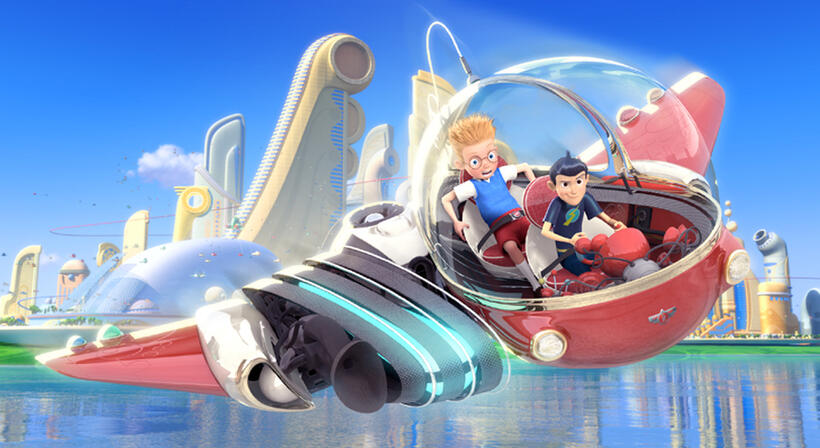 Lewis (voiced by Daniel Hansen) and Wilbur Robinson (voiced by Wesley Singerman) in "Meet the Robinsons."