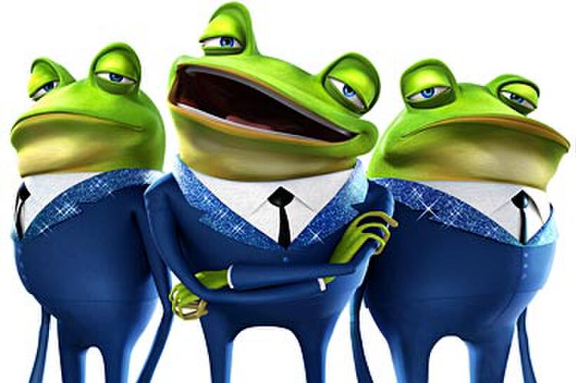 Frankie the Frog (pictured center) is the orchestra leader of the swing band in "Meet the Robinsons."