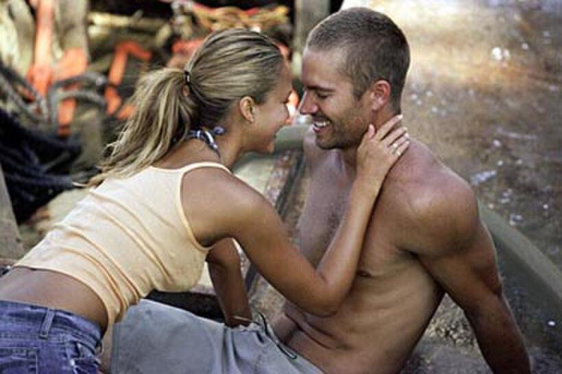 Jessica Alba and Paul Walker in "Into the Blue."