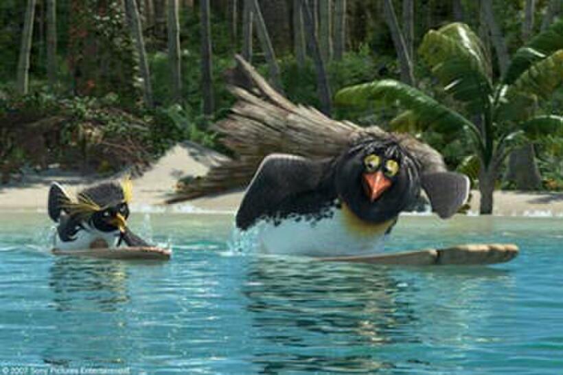 A scene from "Surf's Up."