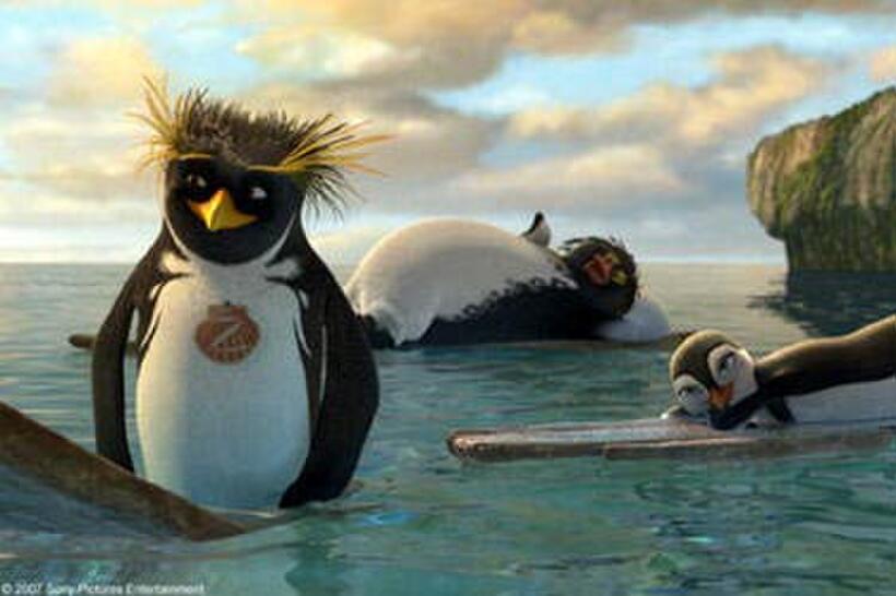 A scene from "Surf's Up."