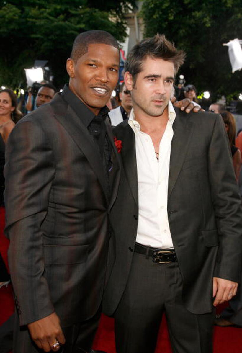 Jamie Foxx and Colin Farrell at the Westwood premiere of "Miami Vice"