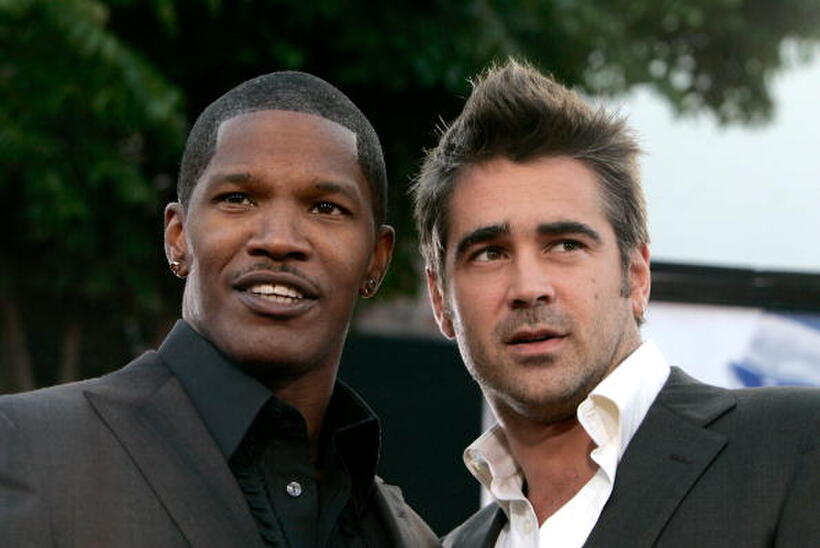 Jamie Foxx and Colin Farrell at the Westwood premiere of "Miami Vice"