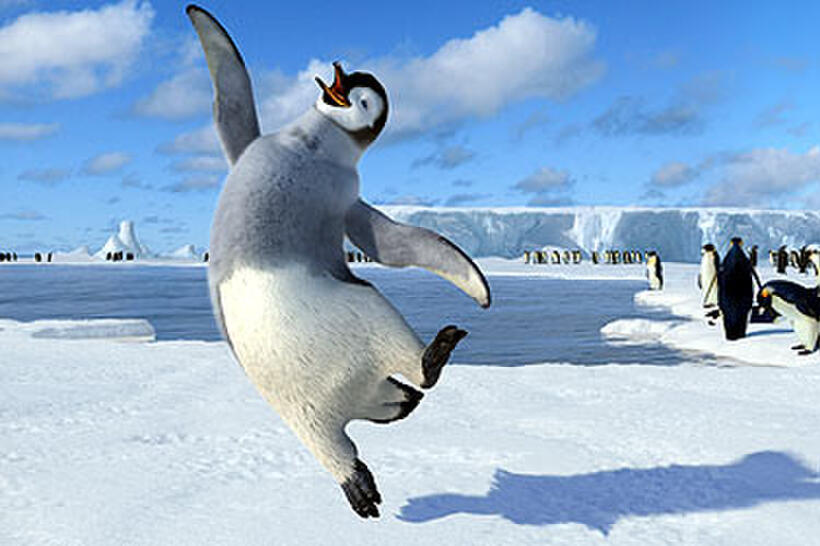 Mumble's (voice of Elijah Wood) heartsong comes from his tapping feet in "Happy Feet."