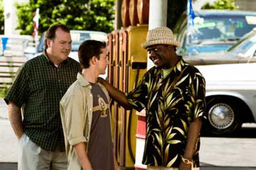 Kevin Dunn, Shia LaBeouf and Bernie Mac in "Transformers."