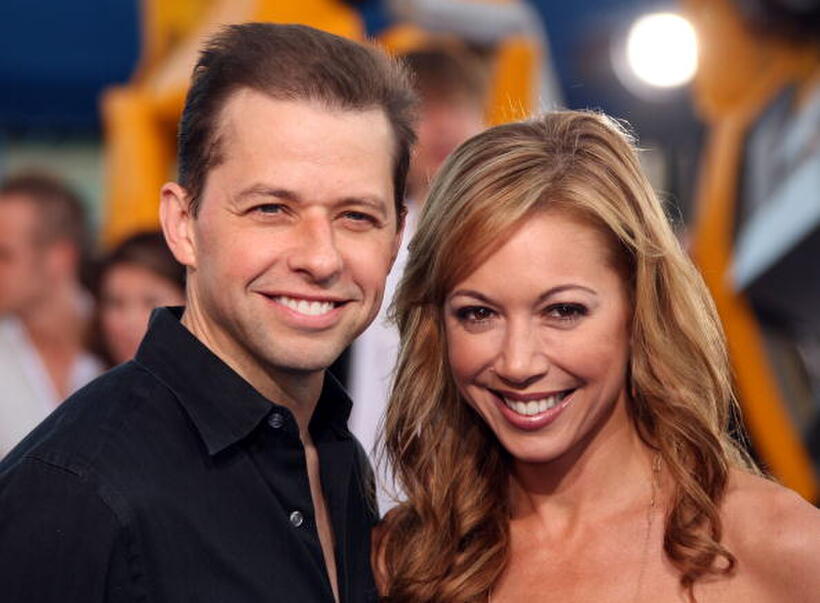 Jon Cryer and wife Lisa Joyner at the "Transformers" premiere.