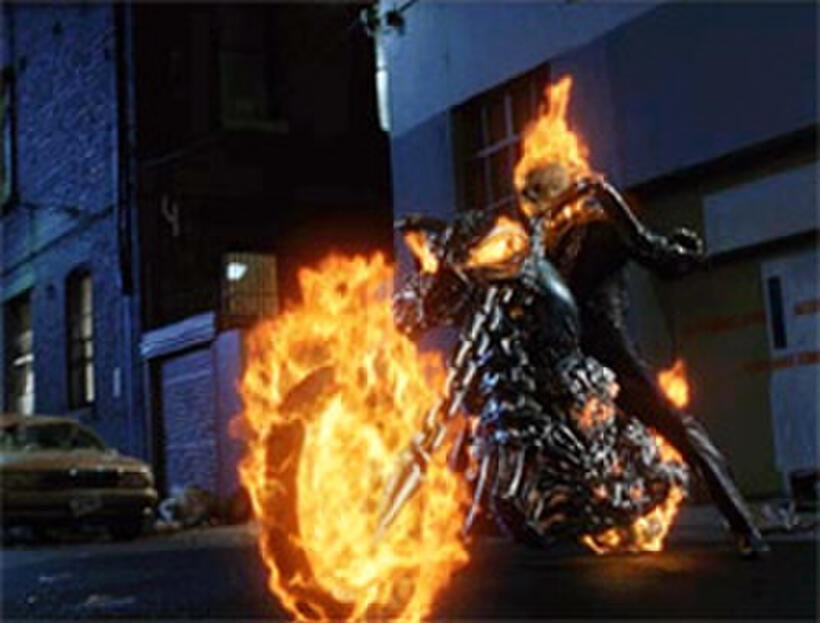 A scene from "Ghost Rider."