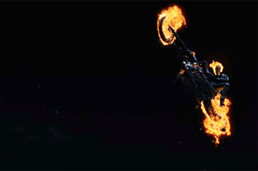 A scene from "Ghost Rider."