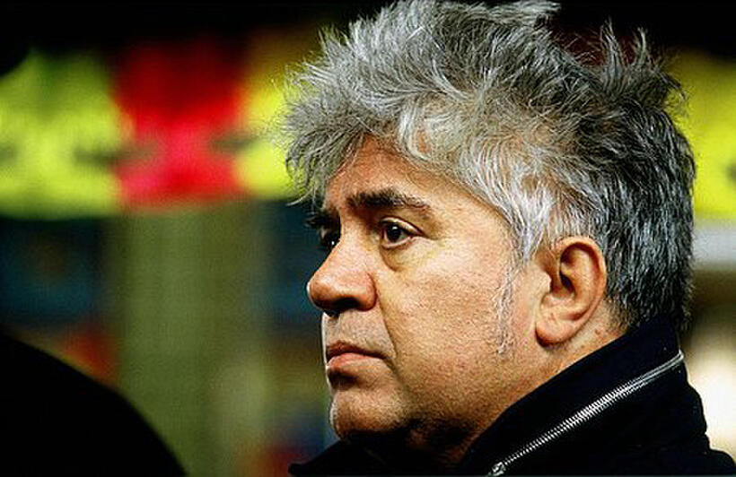 Director Pedro Almodovar on the set of "Volver."