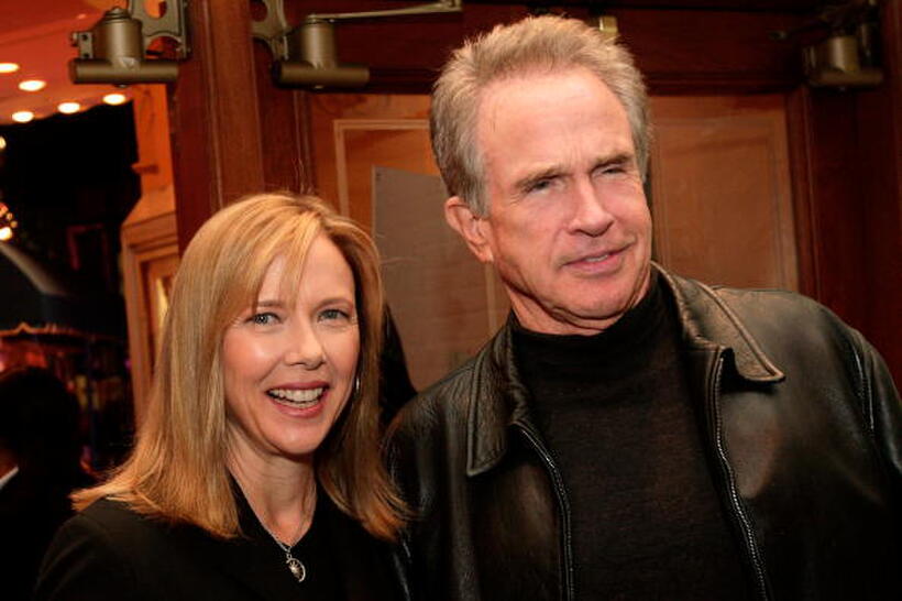 Actors Annette Bening and Warren Beatty at the L.A. premiere of "Beowulf."