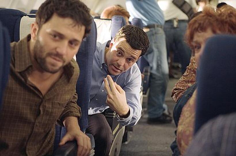 Daniel Sauli as Richard Guadagno, David Alan Basche as Todd Beamer and Denny Dillon as Colleen Fraser in "United 93."