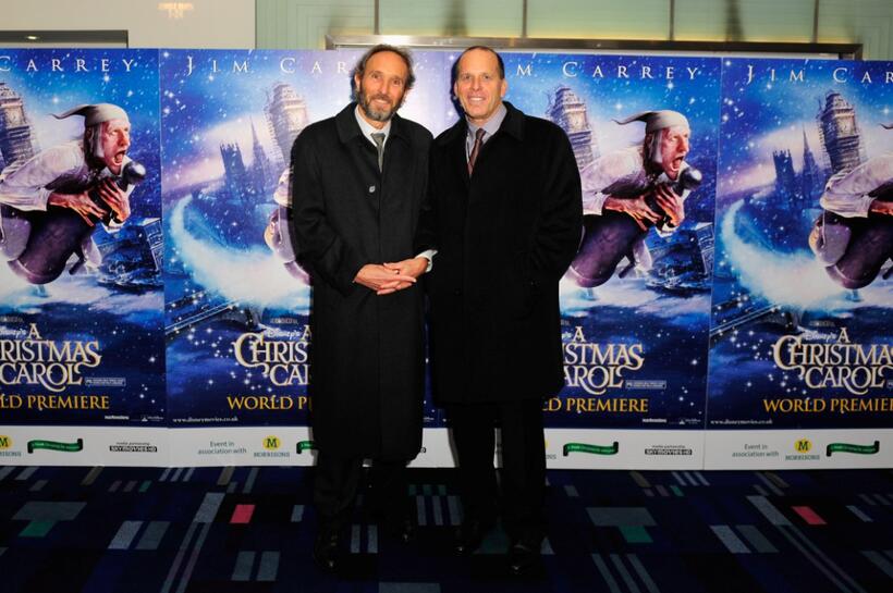 Steve Starkey and Jack Rapke at the London premiere of "Disney's A Christmas Carol."