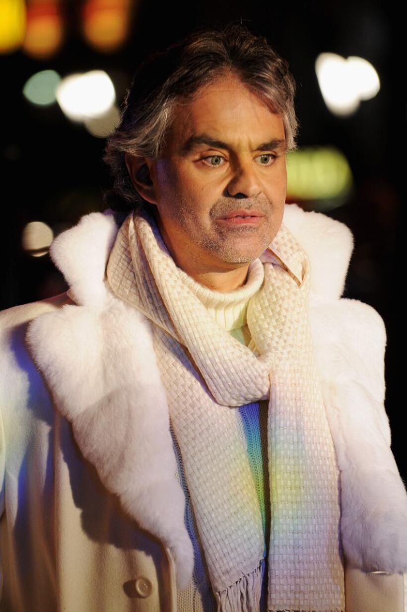 Andrea Bocelli at the London premiere of "Disney's A Christmas Carol."