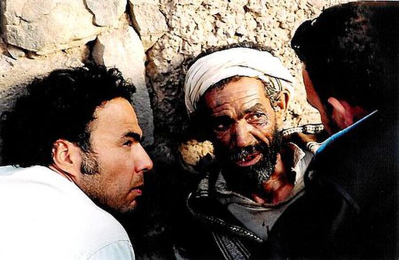 Alejandro González Iñárritu on the set of "Babel."