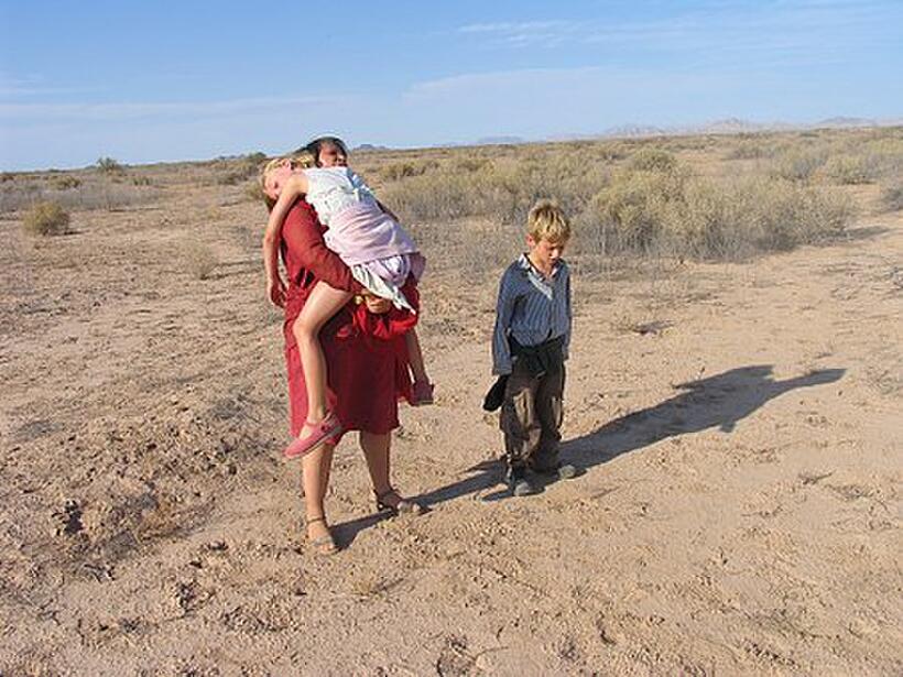 Elle Fanning, Adriana Barraza and Nathan Gamble in "Babel."