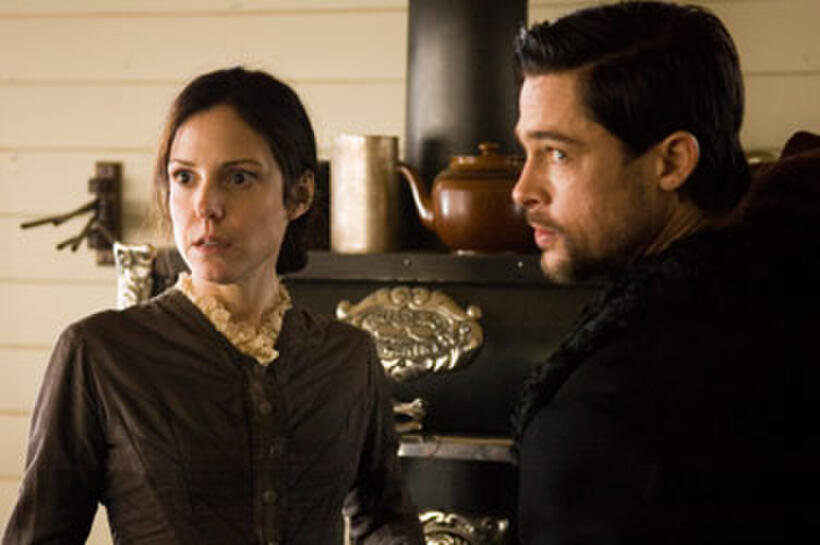 Mary-Louise Parker and Brad Pitt in "The Assassination of Jesse James by the Coward Robert Ford."