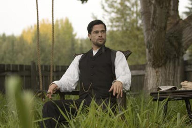 Brad Pitt in "The Assassination of Jesse James by the Coward Robert Ford."   