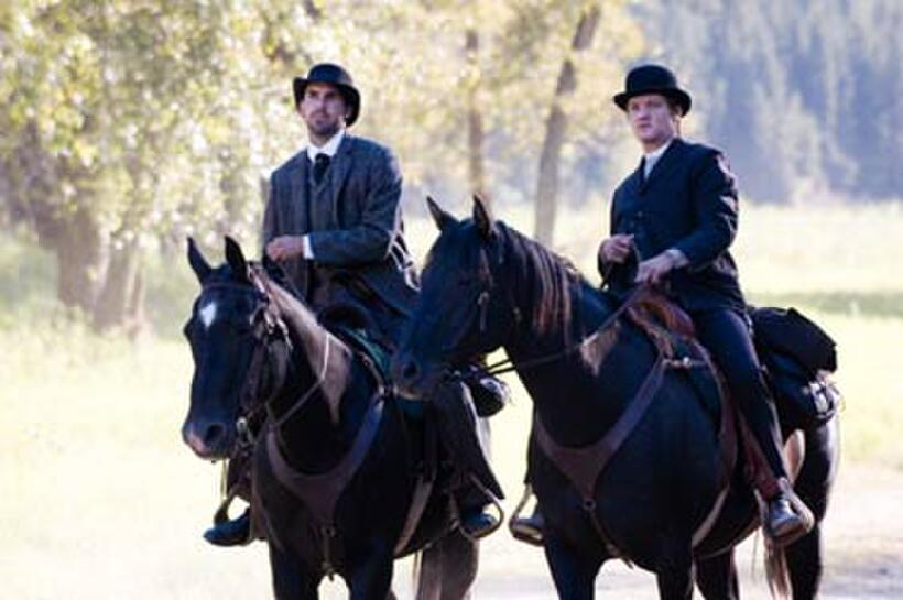 Paul Schneider and Jeremy Renner in "The Assassination of Jesse James by the Coward Robert Ford."