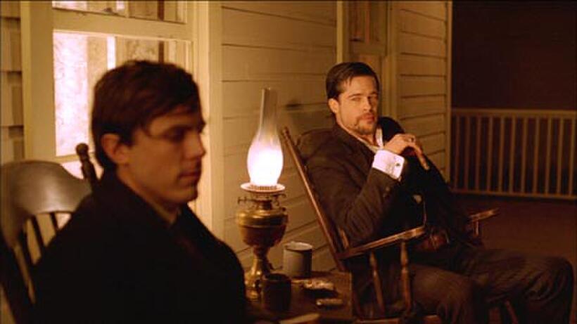 Casey Affleck and Brad Pitt in "The Assassination of Jesse James by the Coward Robert Ford."