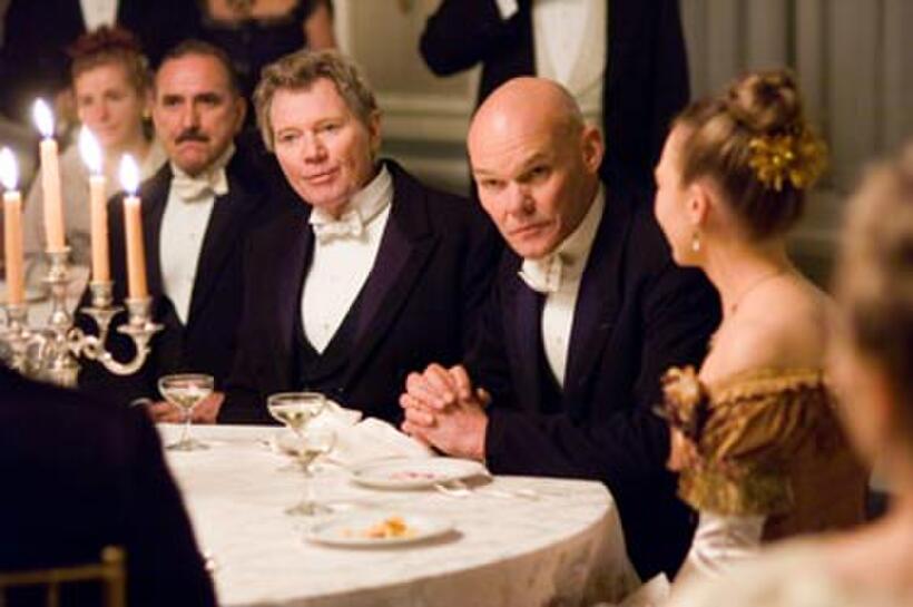 Michael Parks and James Carville in "The Assassination of Jesse James by the Coward Robert Ford."