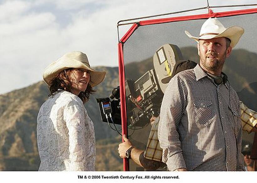 Directors Valerie Faris and Jonathan Dayton on the set of "Little Miss Sunshine."