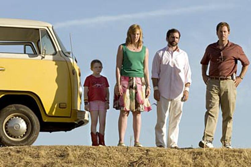 Abigail Breslin, Toni Collette, Steve Carell and Greg Kinnear in "Little Miss Sunshine.''