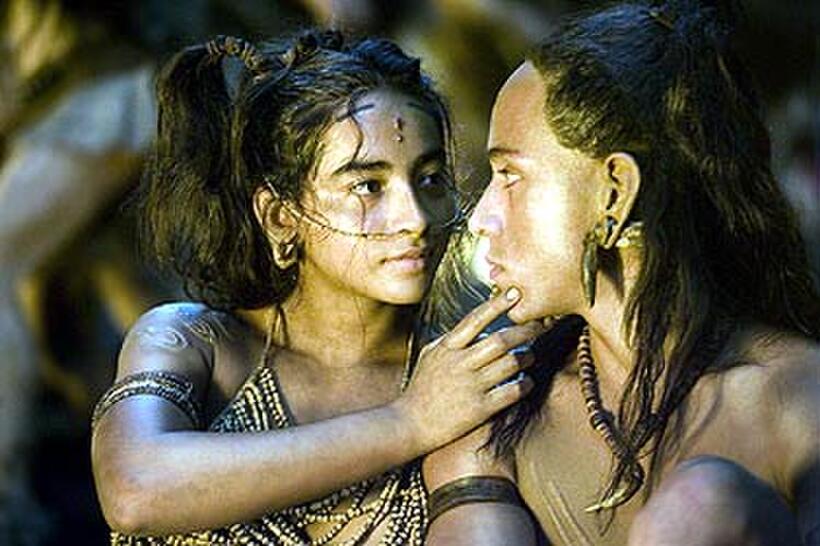 Seven (Dalia Hernandez) and Jaguar Paw (Rudy Youngblood) in "Apocalypto."
