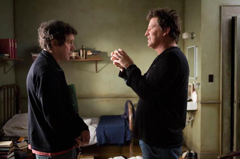 Stephen Rea and director Stephen Hopkins on the set of "The Reaping."