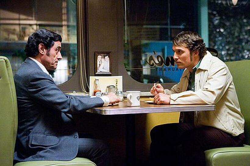 Ian McShane and Matthew McConaughey in "We Are Marshall."