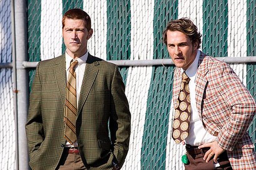 Matthew Fox and Matthew McConaughey in "We Are Marshall."