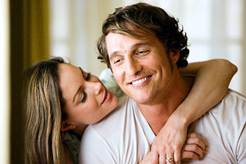 Kimberly Williams-Paisley and Matthew McConaughey as Sandy and Jack Lengeyl in "We Are Marshall."