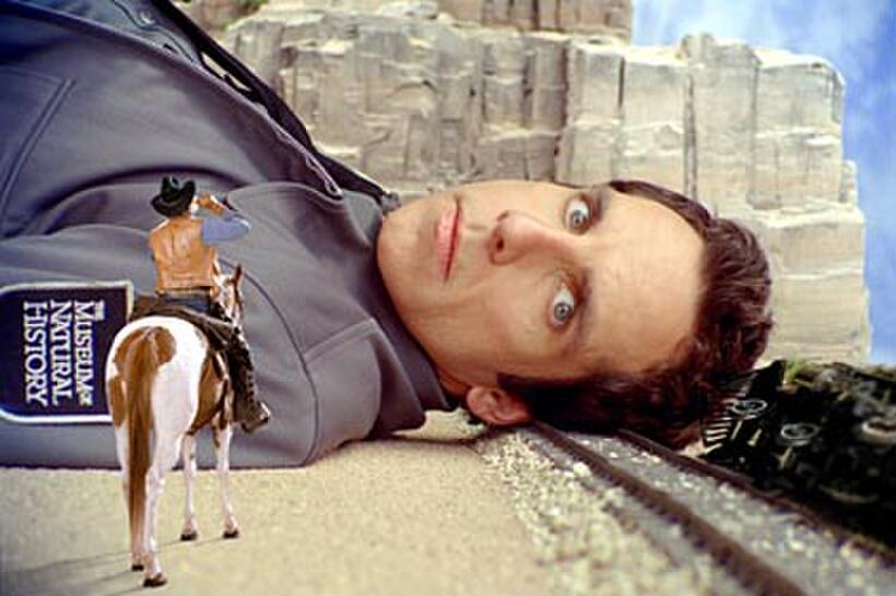 Ben Stiller meets 'mini' Owen Wilson in "Night at the Museum."